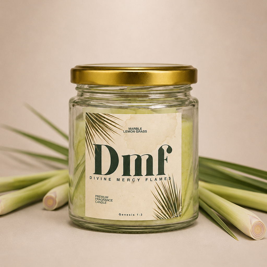 Lemon Grass Marble Candle
